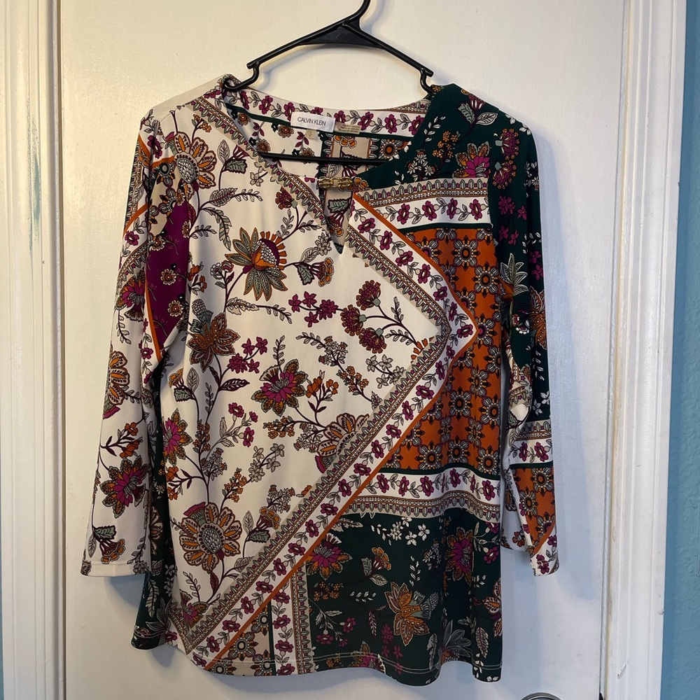 Calvin Klein Multicolor Floral Blouse